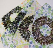 Image of Harvest Halo Kerchief / Head Scarf from upcycled vintage floral pillowcase fabric