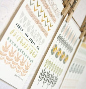 Image of Circles, Lines, and Shapes Print Set 5 x 7