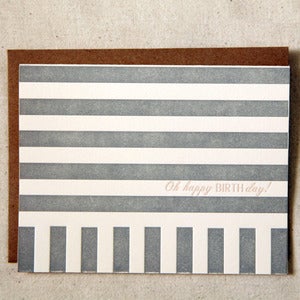 Image of Stripes Happy Birthday note