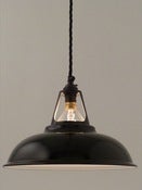 Image of GLOSS BLACK ENAMEL | vintage factory shade | COOLICON TYPE