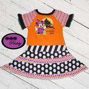 Image of **SOLD OUT** Minnie Mouse Wickedly Cute double ruffle dress- size 5/6