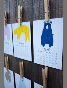 Image of 2013 Bear Calendar by Gingiber