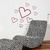 Image of DESIGN ELEMENTS - HEART OUTLINES DECAL SET