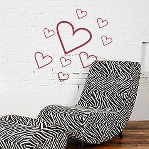 Image of DESIGN ELEMENTS - HEART OUTLINES DECAL SET