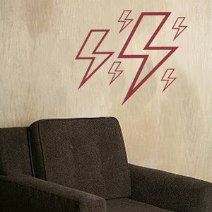 Image of DESIGN ELEMENTS - LIGHTENING BOLT OUTLINE DECAL SET