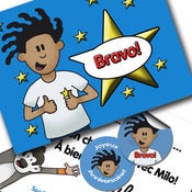 Image of NEW! Milo Reward Stickers and Postcard pack (105 stickers 35 postcards)