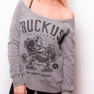 Image of RUCKUS GIRLS FIGHTING VULTURE SCOOPNECK SWEATSHIRT