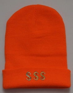 Image of Money On My Mind Beanie - Orange