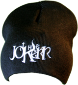 Image of Text Logo Beanie - White on Black