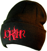 Image of The Jokerr Beanie - Red on Black (FOLD UP)
