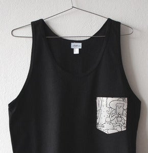 Image of BEACH PEOPLE POCKET TANK TOP (black)