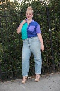 Image of Colorblock Button Down