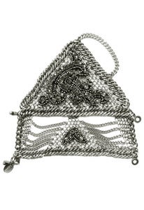Image of Byzantine chainmaille and crystal fingerless glove 