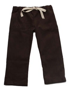 Image of Brown Corduroy Drawstring Pants
