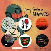 Image of Johnny Foreigner NAMES '6 x BADGE SET' EP