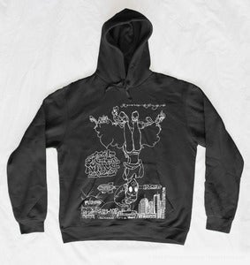 Image of Sitting Upside Down Sweatshirt (White Print)