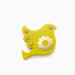 Image of Freedom Brooch | Acid Yellow + Golden | 40% OFF!