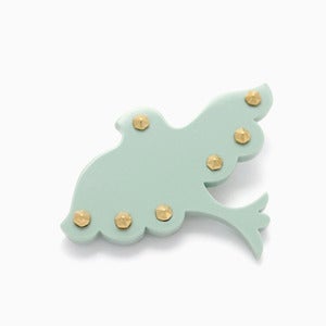 Image of Flight Brooch | Mint + Golden | 40% OFF!