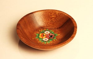 Image of  OMARINA "Round Wooden Dish" - Upcycled Solid Wood Bon-Bon Bowl (Limited Number)