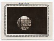 Image of GARDEN VIEW THROUGH WINDOW NICE BORDER VINTAGE SNAPSHOT