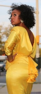 Image of Yellow Party Dress