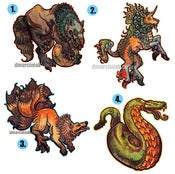 Image of Hati/Kirin/Kitsune/Rattlesnake Stickers