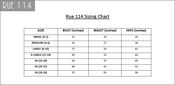 Image of Size Chart