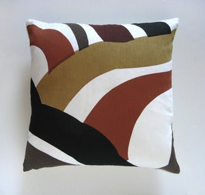 Image of Vintage Brandon House of California Fabric Pillow(s), 18" x 18"
