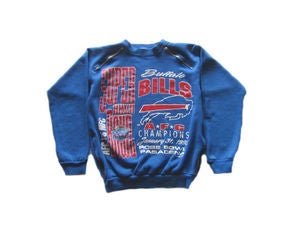 Image of Women's D.Fame Custom Bills Super Bowl Crewneck