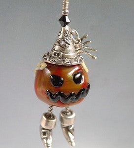 Image of Scary Mean Rotten Pumpkin Pendant