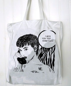 Image of sac totebag I love you too sometimes by Dadawan