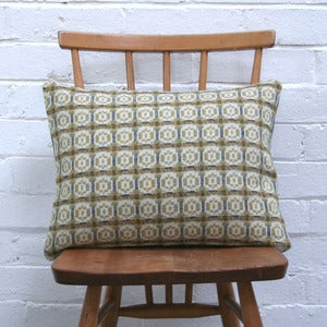 Image of Vintage Welsh Tapestry Cushion (Ochre)