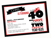 Image of printable THE BIG O 30, 40, 50, 60.... BIRTHDAY invitation (As much fun as two 20 year olds) 
