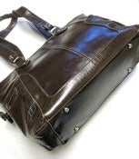 Image of Large Mock Alligator Brown Purse