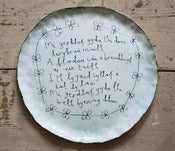 Image of "mi gerddaf gyda a thi" Enamel Plate