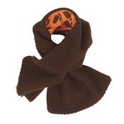 Image of l'asticot | brown woollen scarf