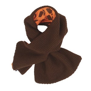 Image of l'asticot | brown woollen scarf