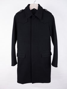 Image of Dior Homme - Belted Military Wool Coat