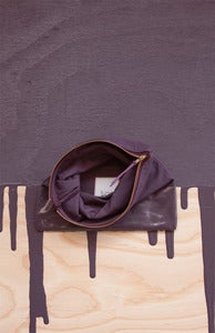 Image of PAINT DIPPED CLUTCH-WINE