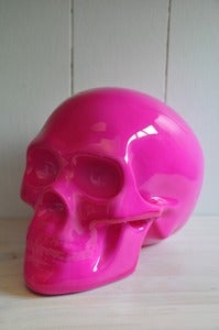 Image of Sacred Skull Ornament Hot Pink
