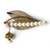 Image of Pearl Leaves Brooch by Joli Jewelry