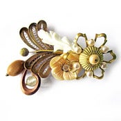 Image of Pearl Flower Brooch by Joli Jewelry
