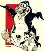 Image of Zombie Penguin Print