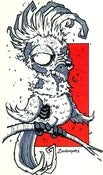 Image of Zombie Cockatoo Print