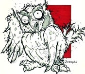 Image of Zombie Owl Print