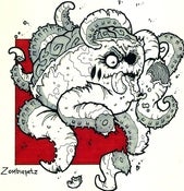 Image of Zombie Octopus Print