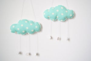 Image of Mobile nuage Baby Cloud Couleur AQUA