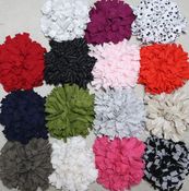 Image of ruffled mum pins - 15 colors to choose from!