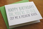 Image of Cry Me a River Card