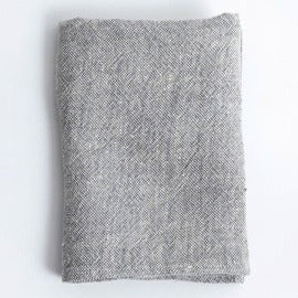 Image of Linen Chambray Towels: Grey